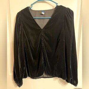 Old Navy Black Velvet Top